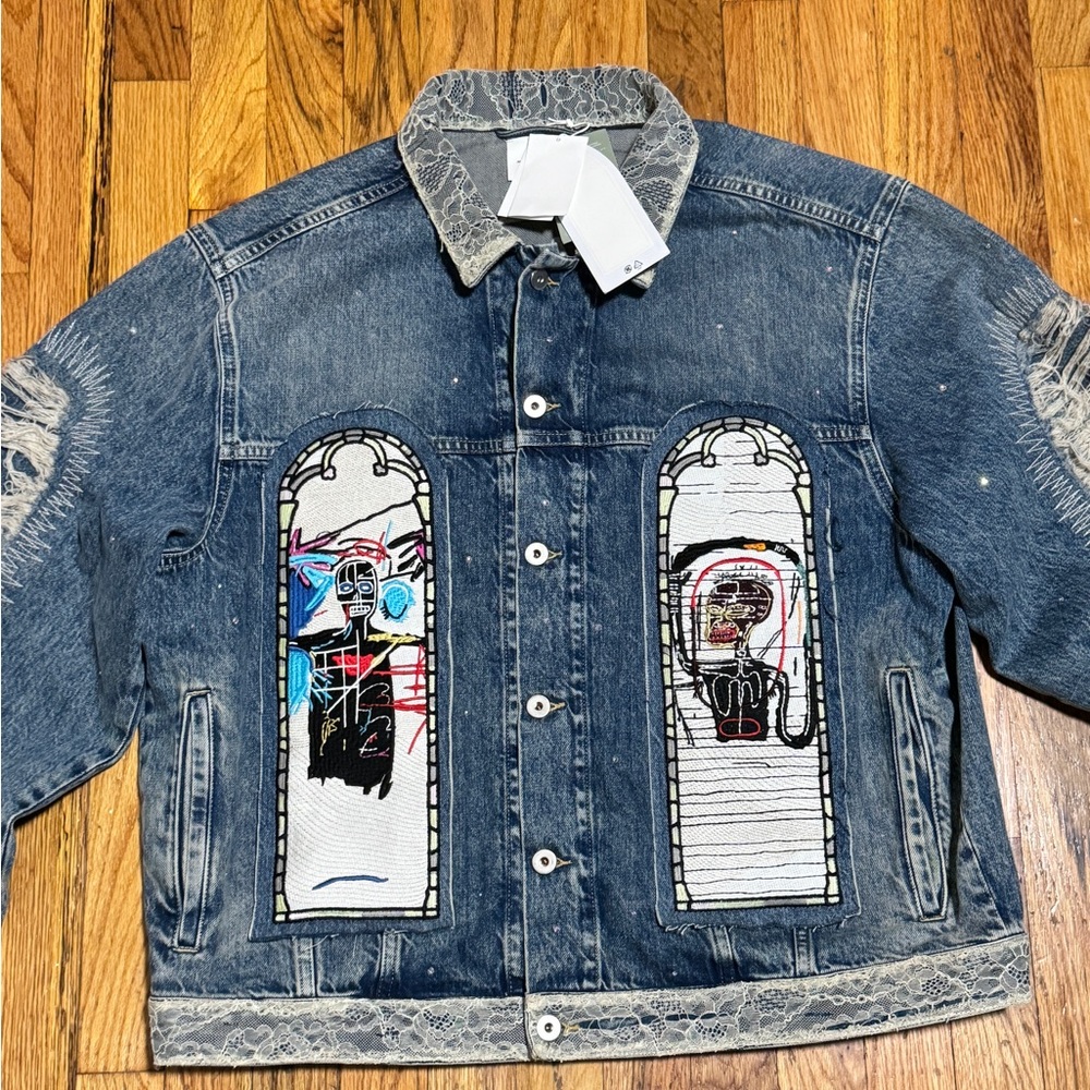 Basquiat x Ev Bravado & Téla D'Amore x H&M Regular Fit Denim Jacket Size L New